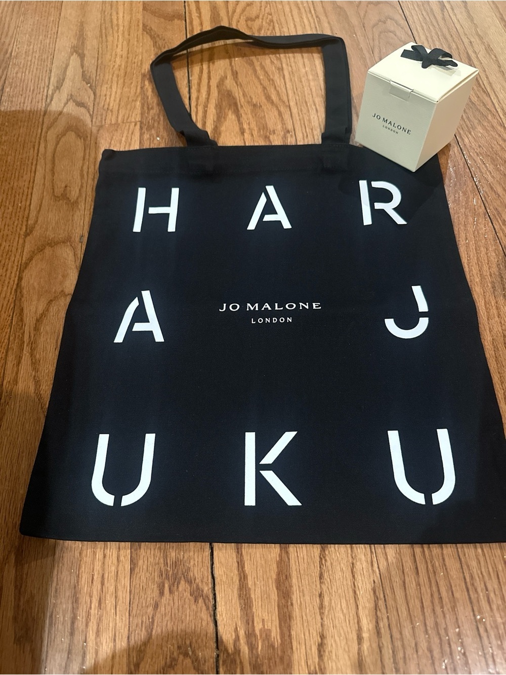 Jo Malone Black Canvas Tote with White Logo and Jo Malone Hand Cream Gift NIP - Picture 4 of 4